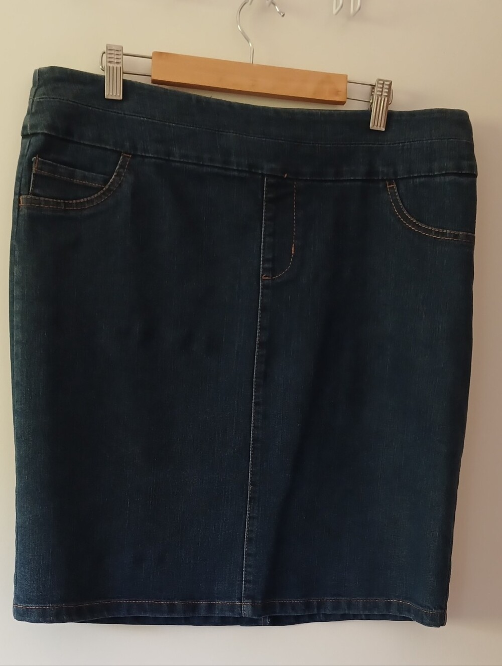 George Dark Blue Denim Pencil Skirt
